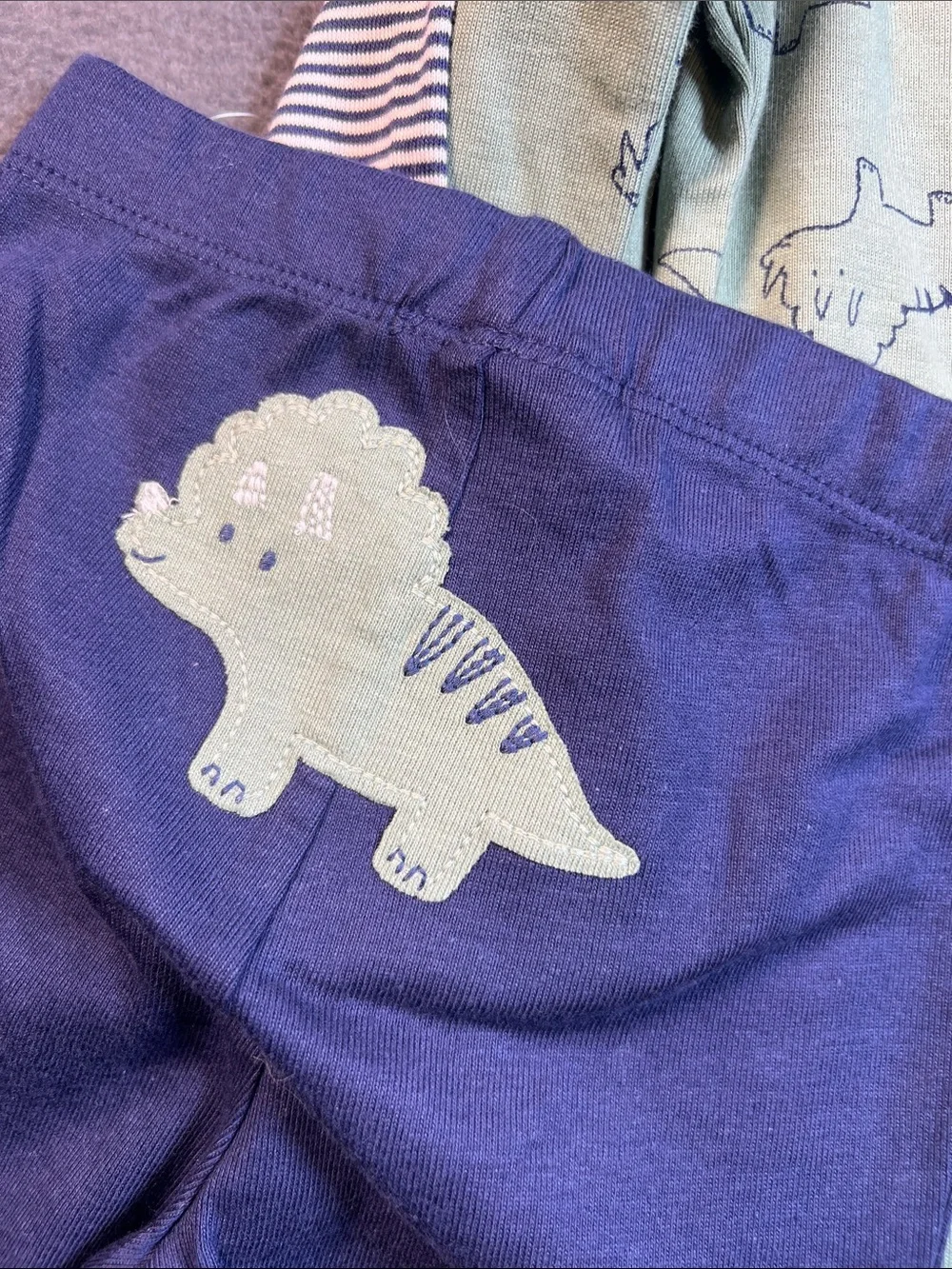 Carter's Sage Dino Bodysuit & Navy Leggings Set